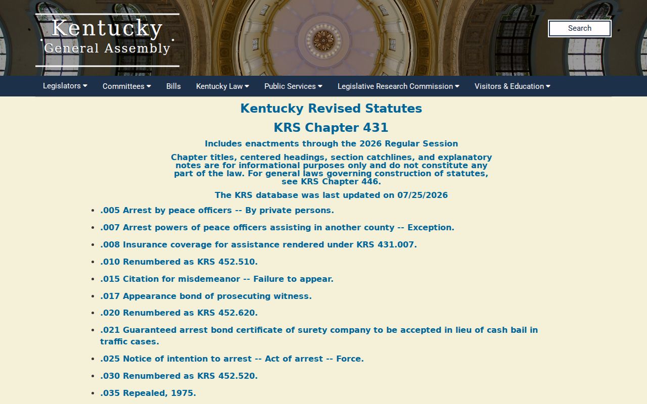 Crittenden County criminal court case restriction statutes