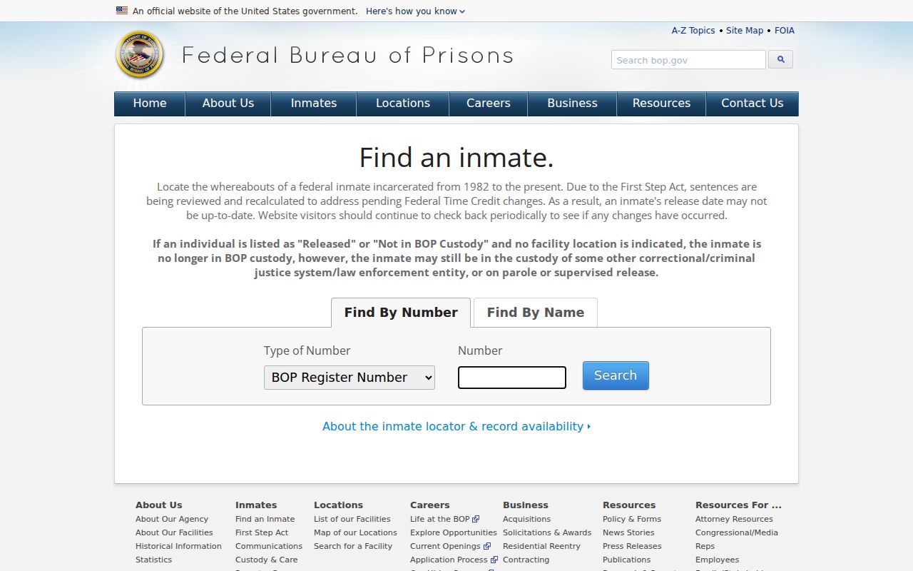 Federal Bureau of Prisons inmate locator for Dycusburg custody searches