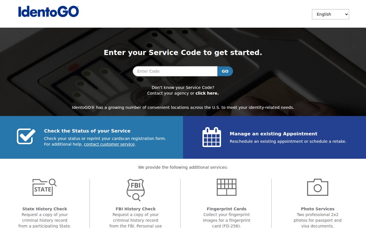 IdentoGO enrollment for authorized Dycusburg fingerprint checks